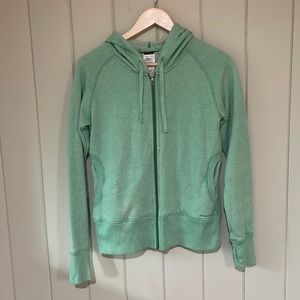 Patagonia Full Zip Up Hoodie with thumb holes Mint Green Small
